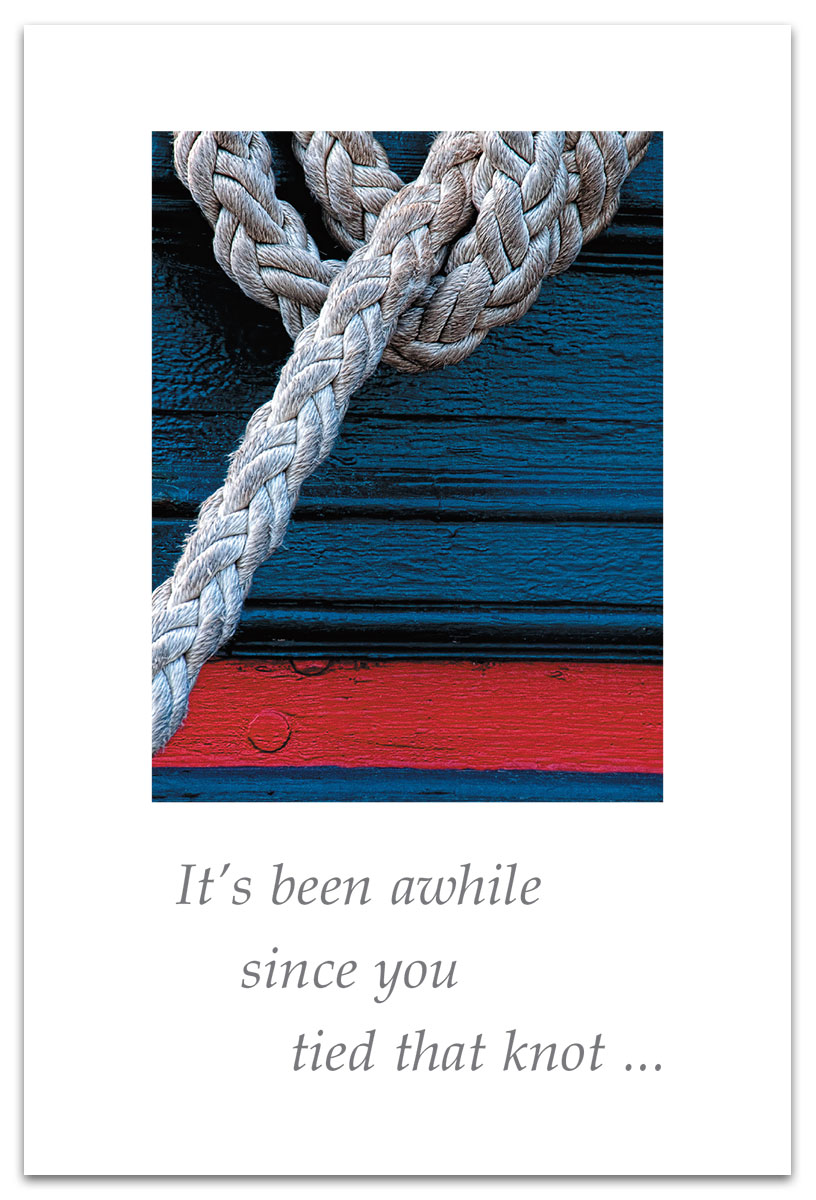 Sailing Knot anniversary-to-couple card.