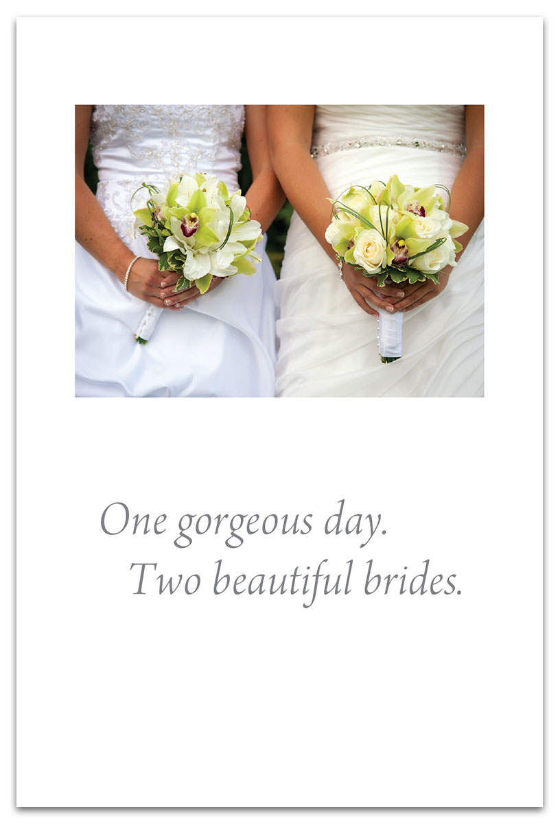 Two brides wedding cards.