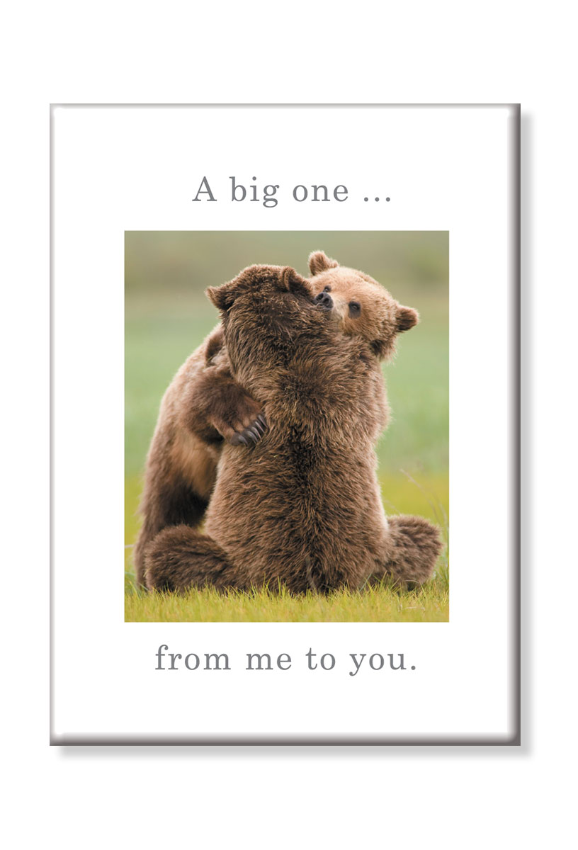 Bear hug, a big one from me to you magnet.