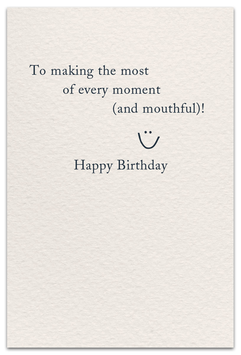 ice cream birthday card inside message