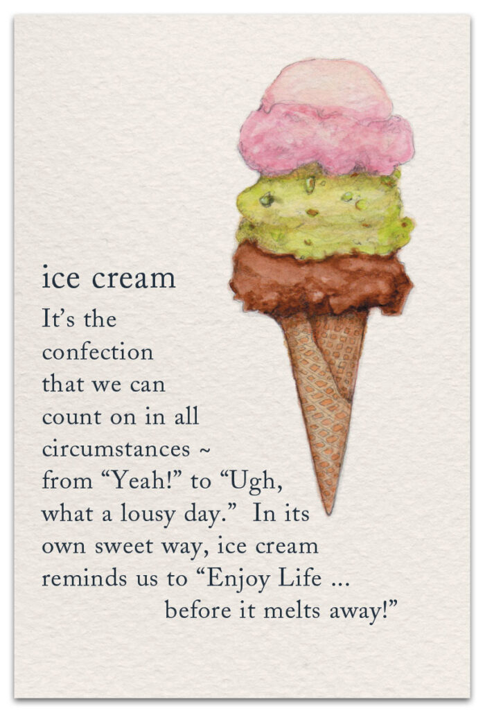 ice cream birthday card front