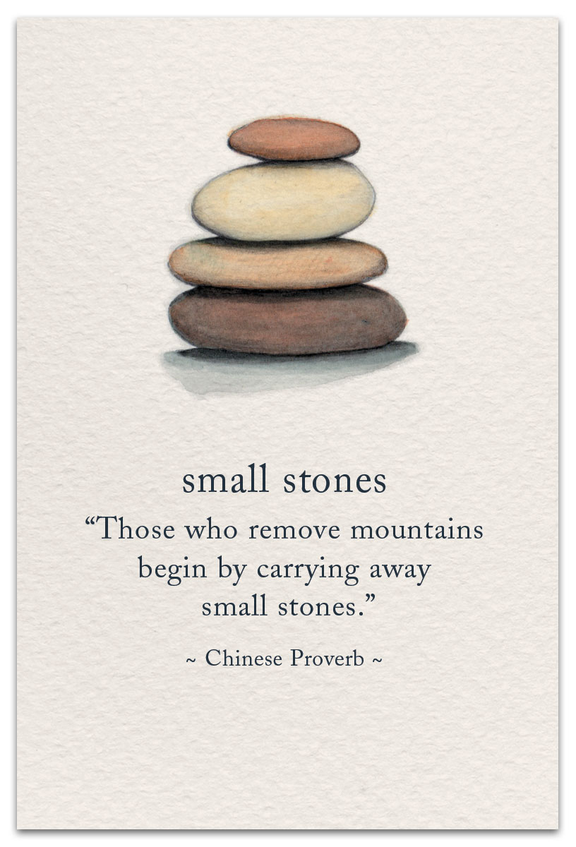 Small Stones Support Encouragement Card Front