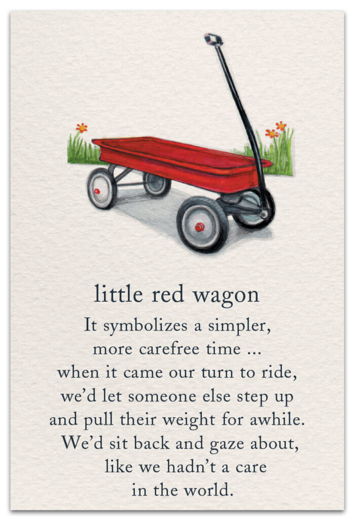 Little Red Wagon Support Encouragement Card Front