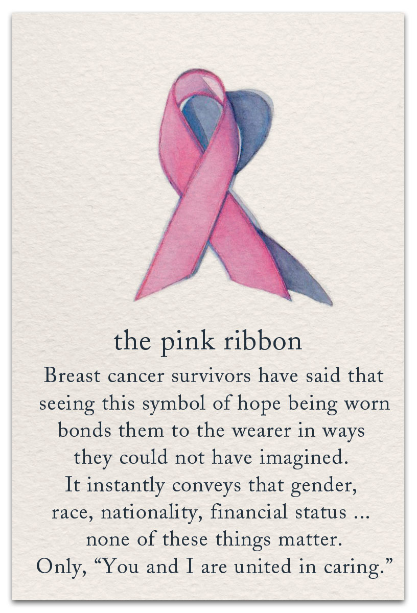 Pink Ribbon support encouragement card front