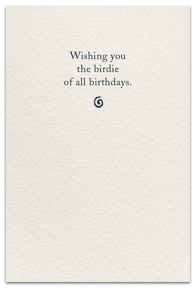 golf birthday card inside message