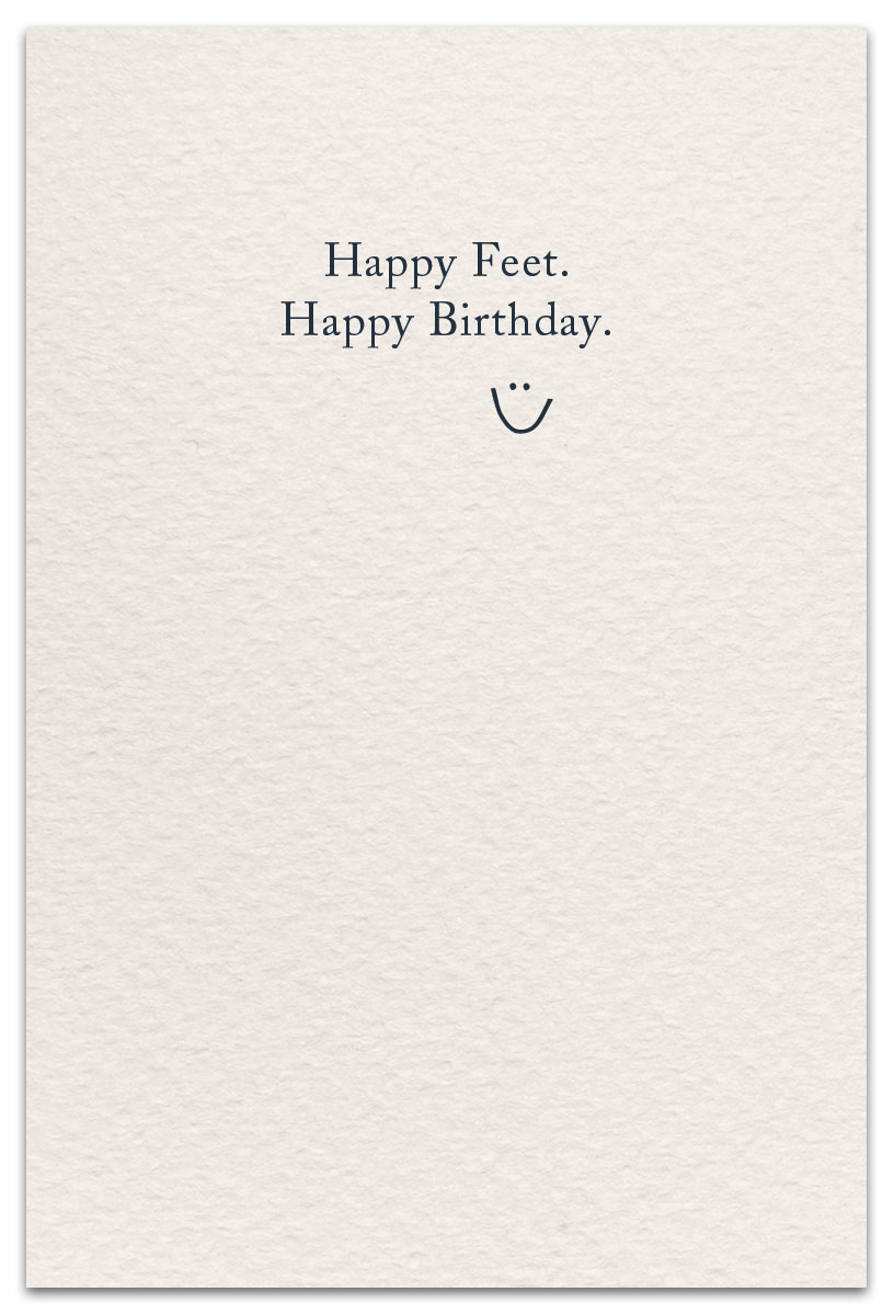 flip-flops birthday card inside message