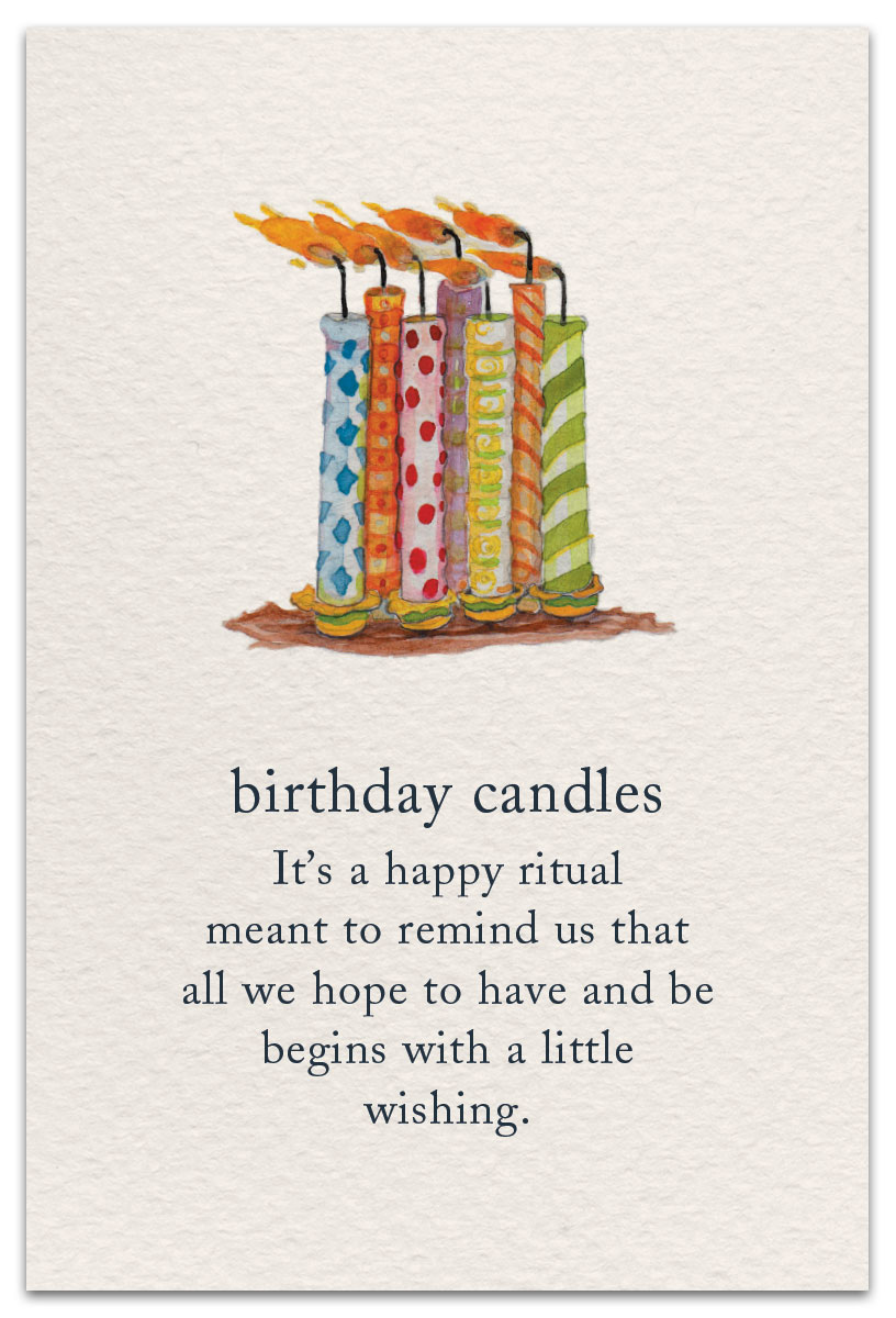 birthday candles card front