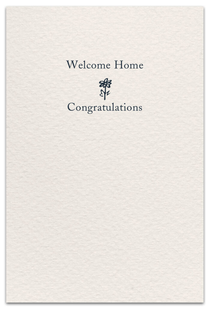 a new home card inside message