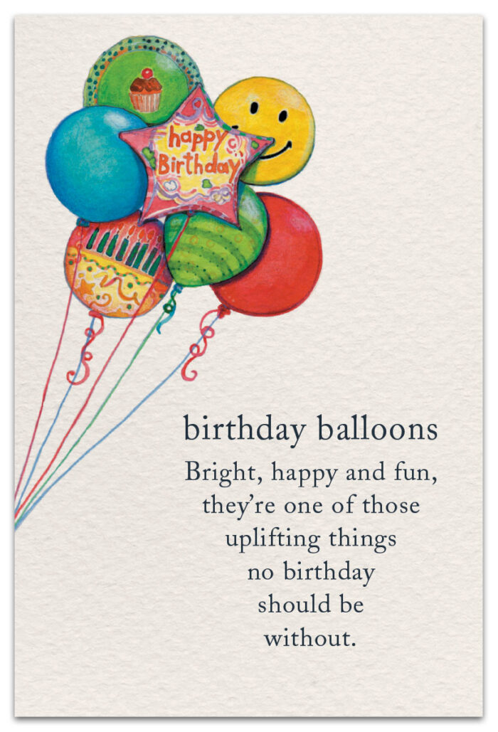 birthday balloons birthday card front