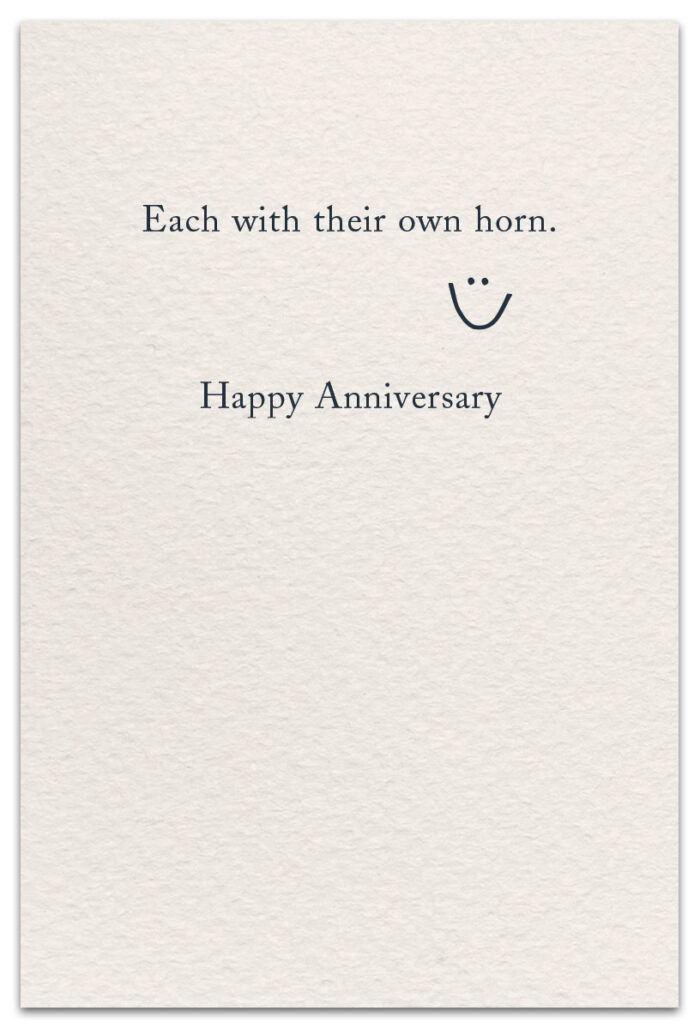 bicycle built-for-two anniversary card inside message