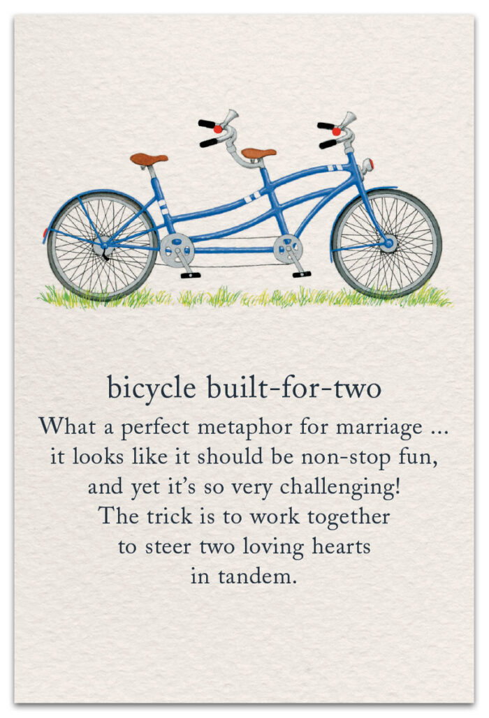 bicycle built-for-two anniversary card front