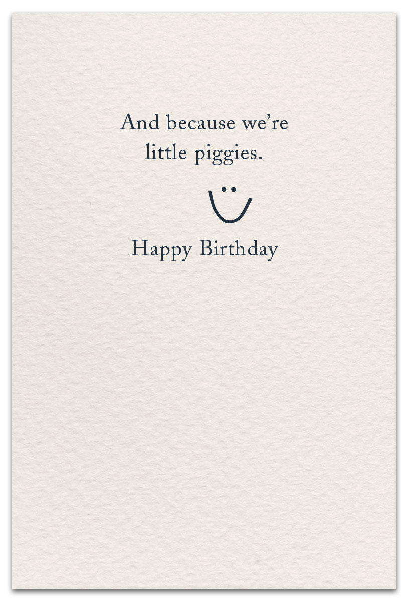 birthday cake birthday card inside message