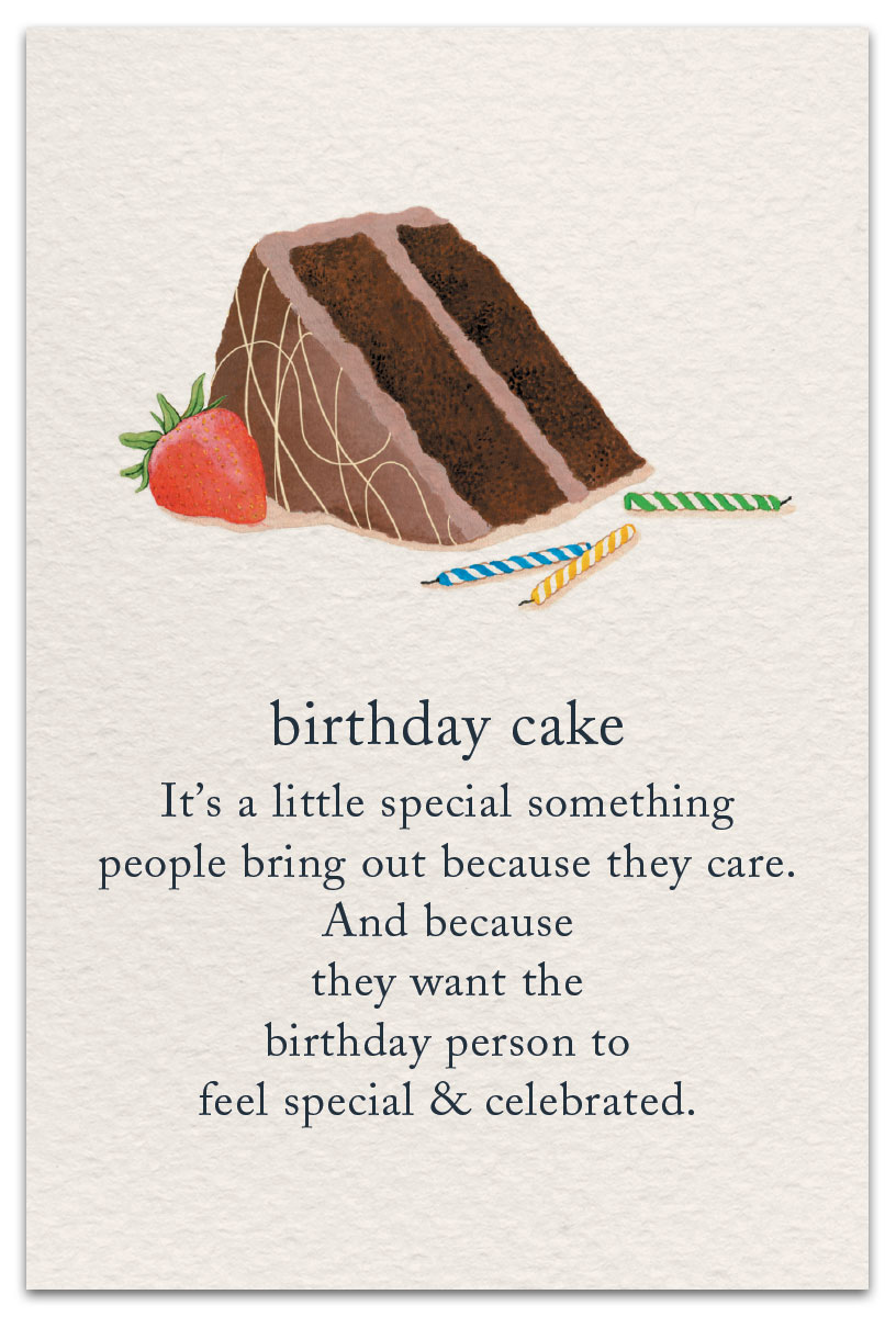 birthday cake birthday card front