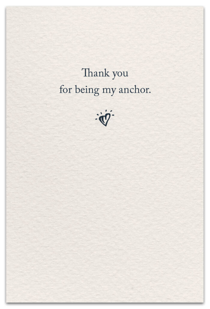 Anchors Friendship Card Inside Message