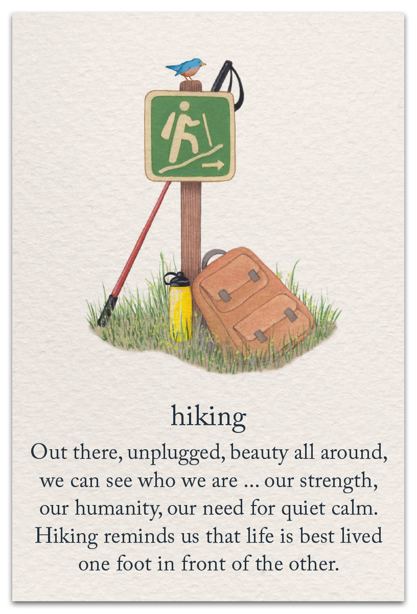 hiking birthday card front