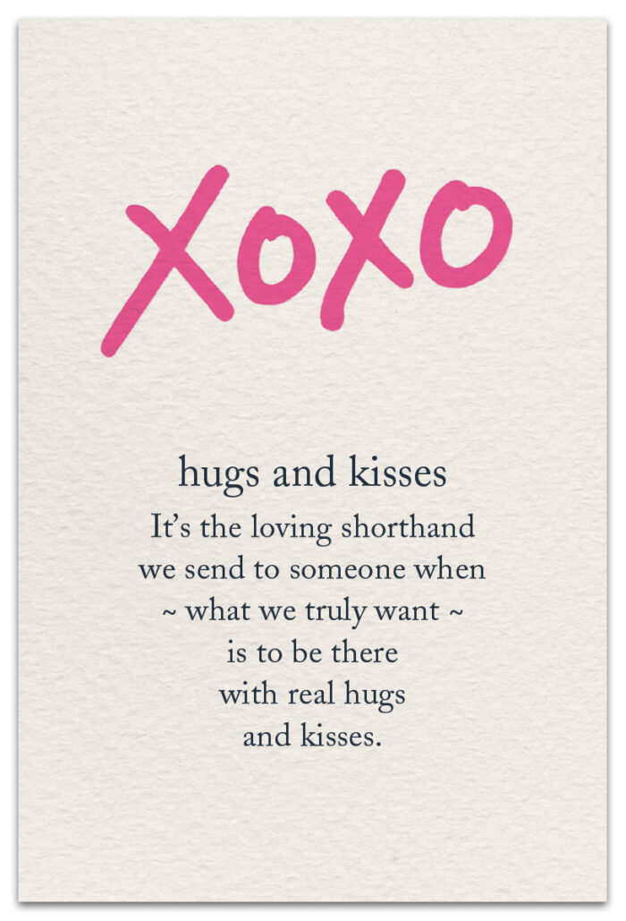 XOXO Friendship card front