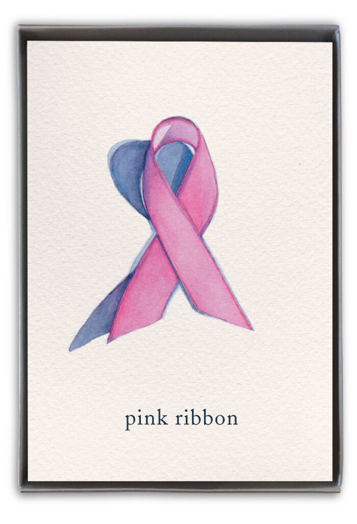 pink ribbon boxed notes