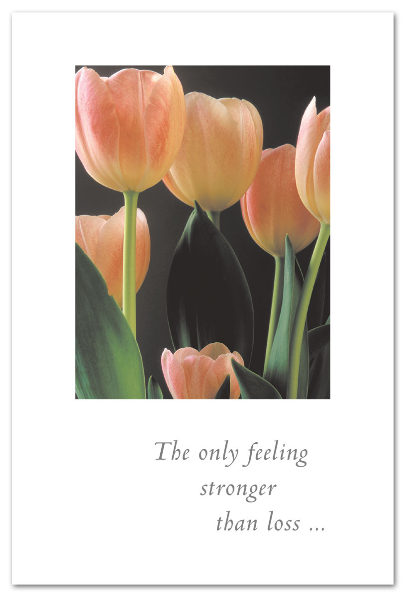Tulip Condolence card.