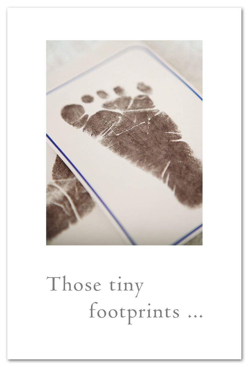 Berkely's footprint new child card.