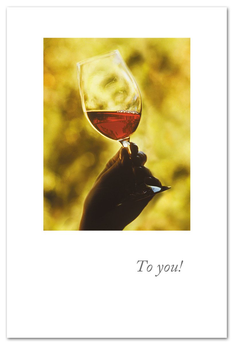 Wine tasting birthday card.