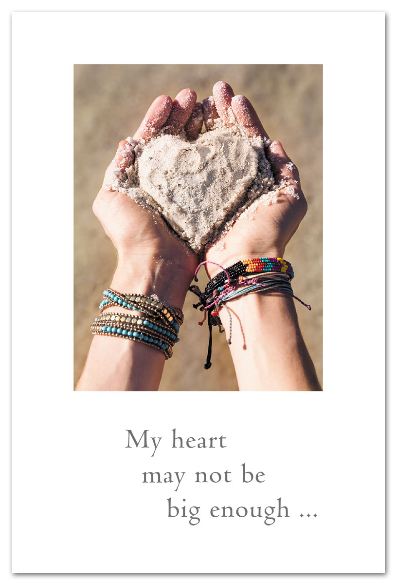 Heart of Sand Friendship Card.