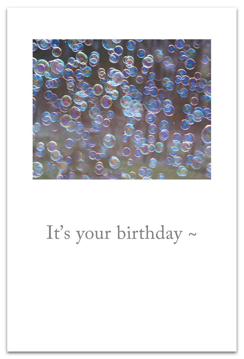 Bubbles birthday card.