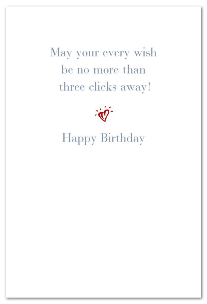 ruby slippers birthday Card Inside Message