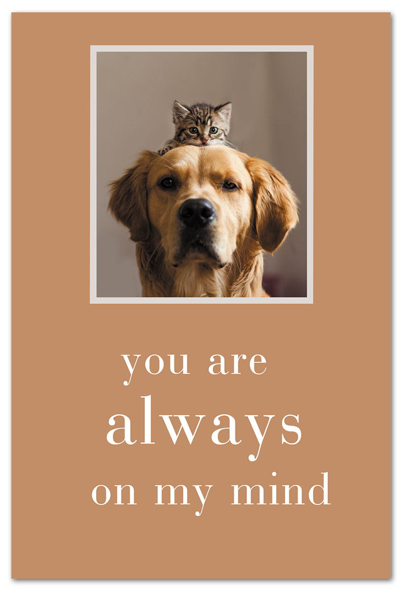 Always on my mind thinking of you card front