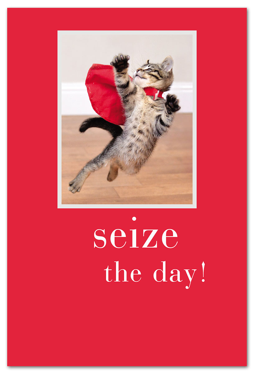 Seize the day birthday card front