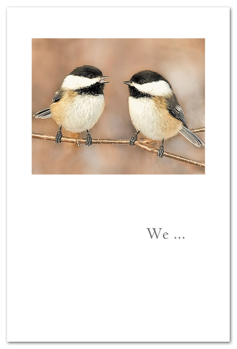 Chickadees thinking of you card.