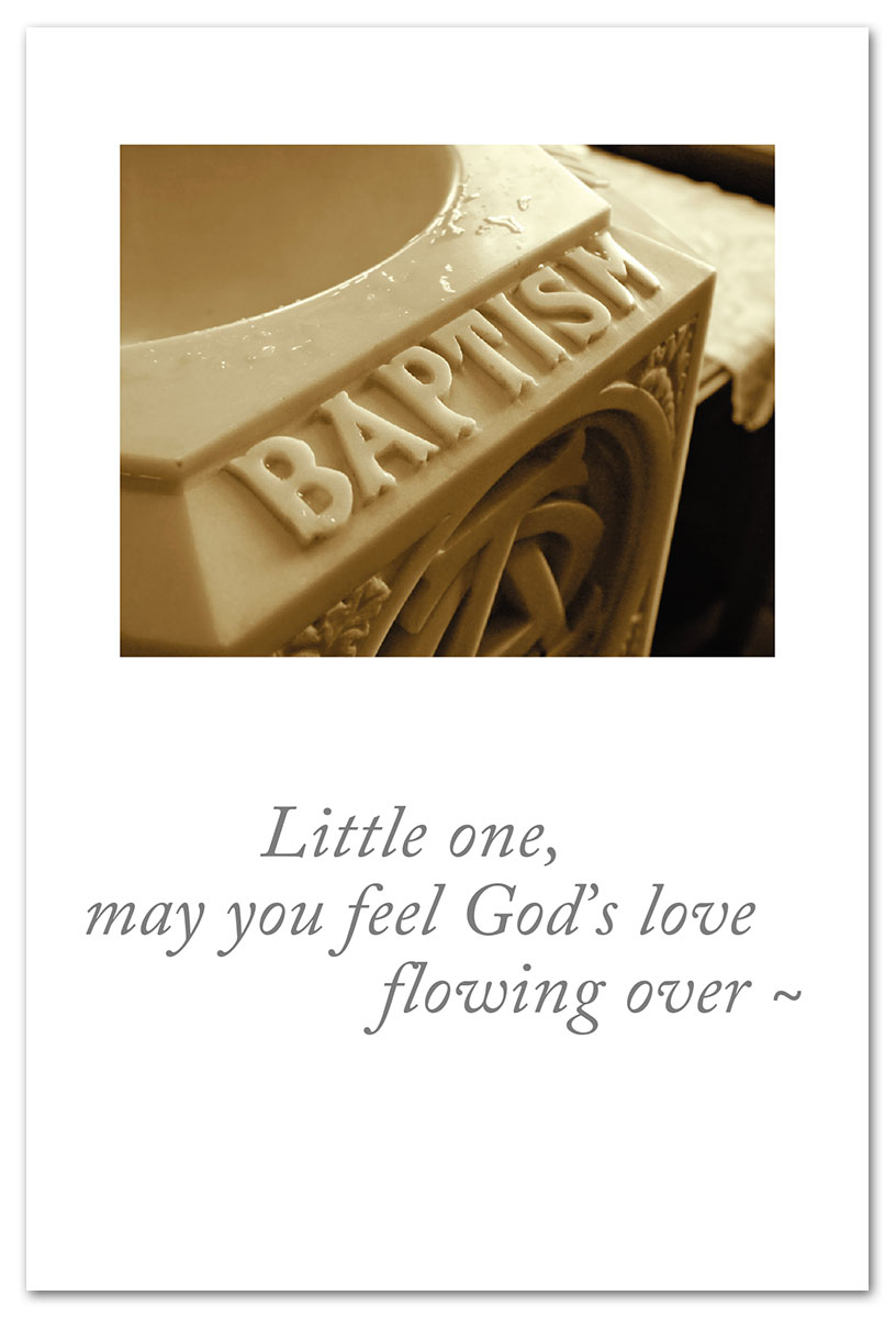 Baptismal front baptism card.