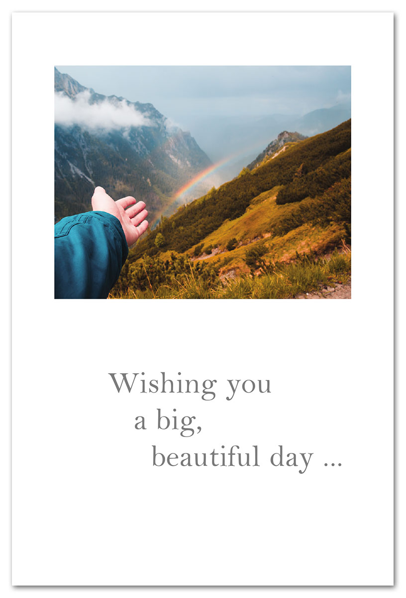 Wishing you a big beautiful day birthday card.