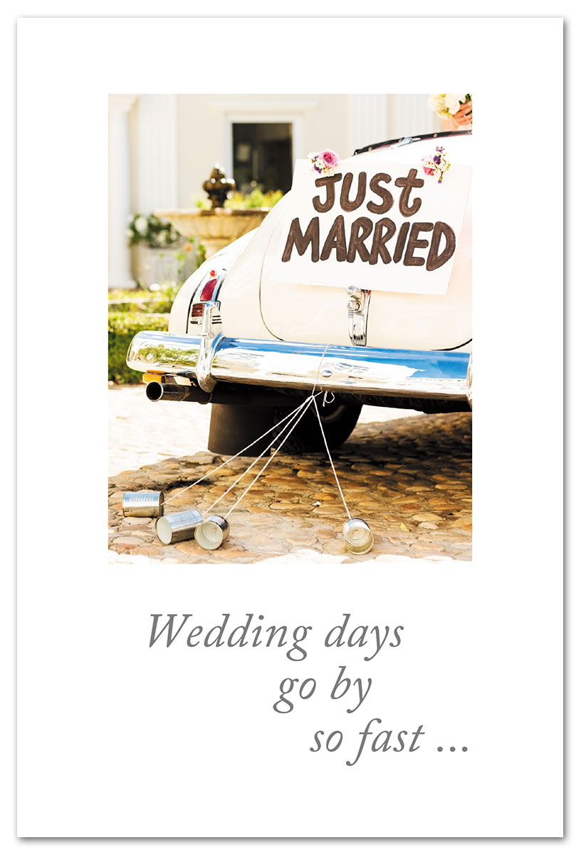 Just married wedding card.