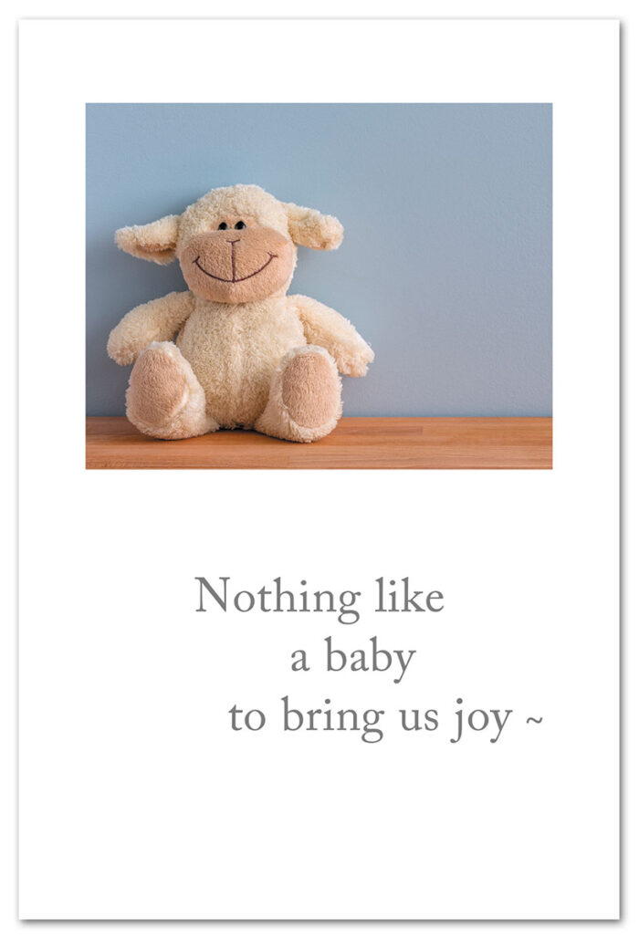 Nothing like a baby to bring us joy new child card.
