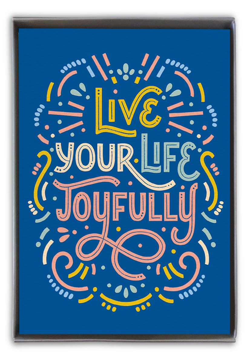 Live your life joyfully boxed note.