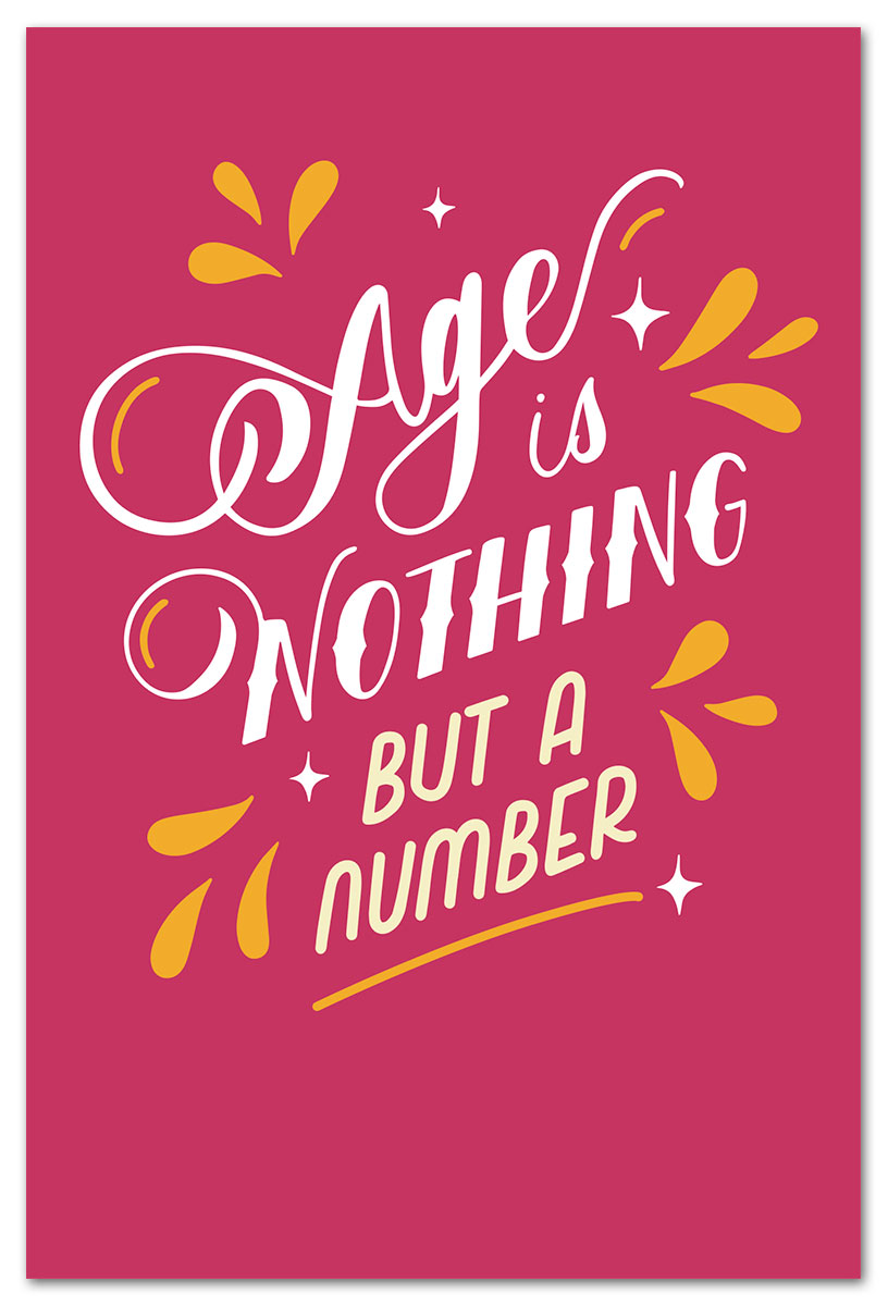 Age is nothing but a number card