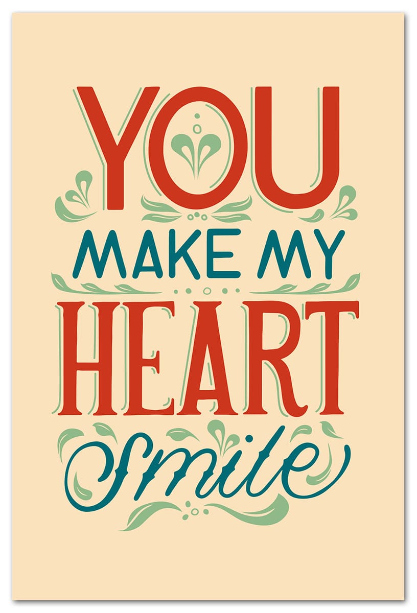 You make my heart smile many occasions card.