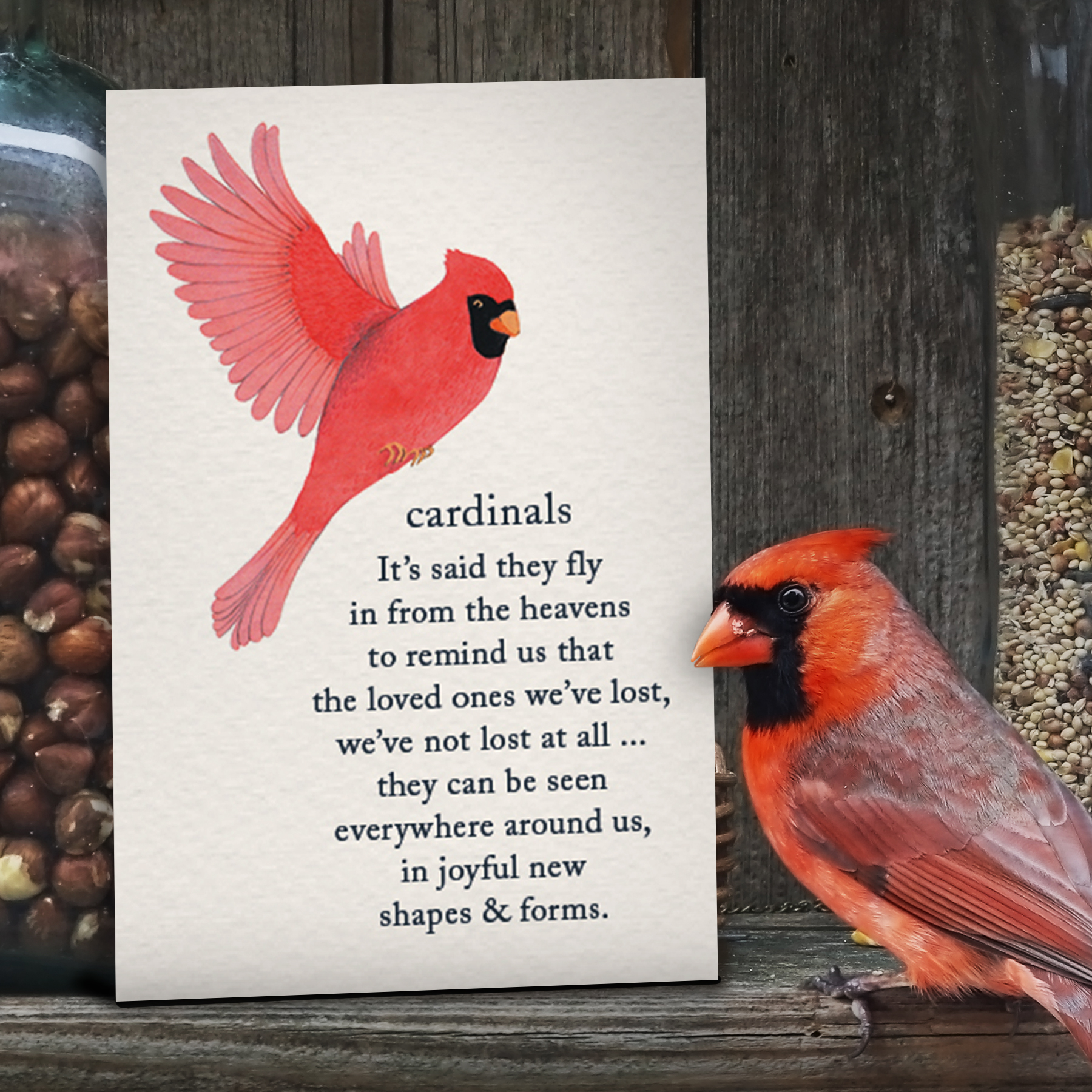 Cardinal Bird Grieving Lost Loved One Grief Healing Details about  / Gift Cutting Board