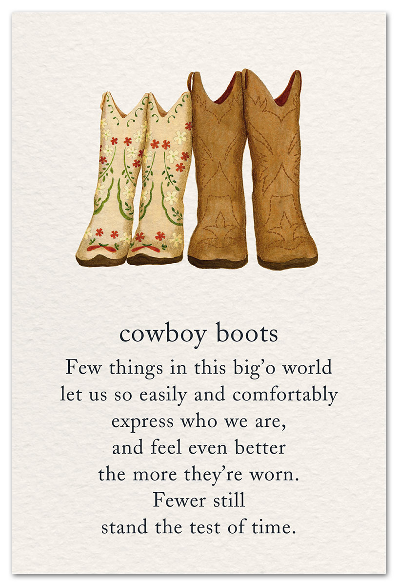 cowboy boots card
