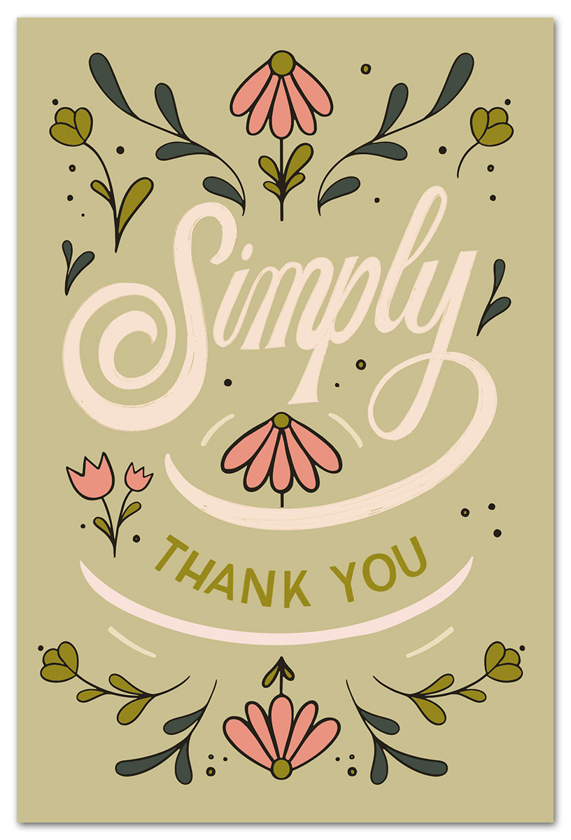 simply thank you card