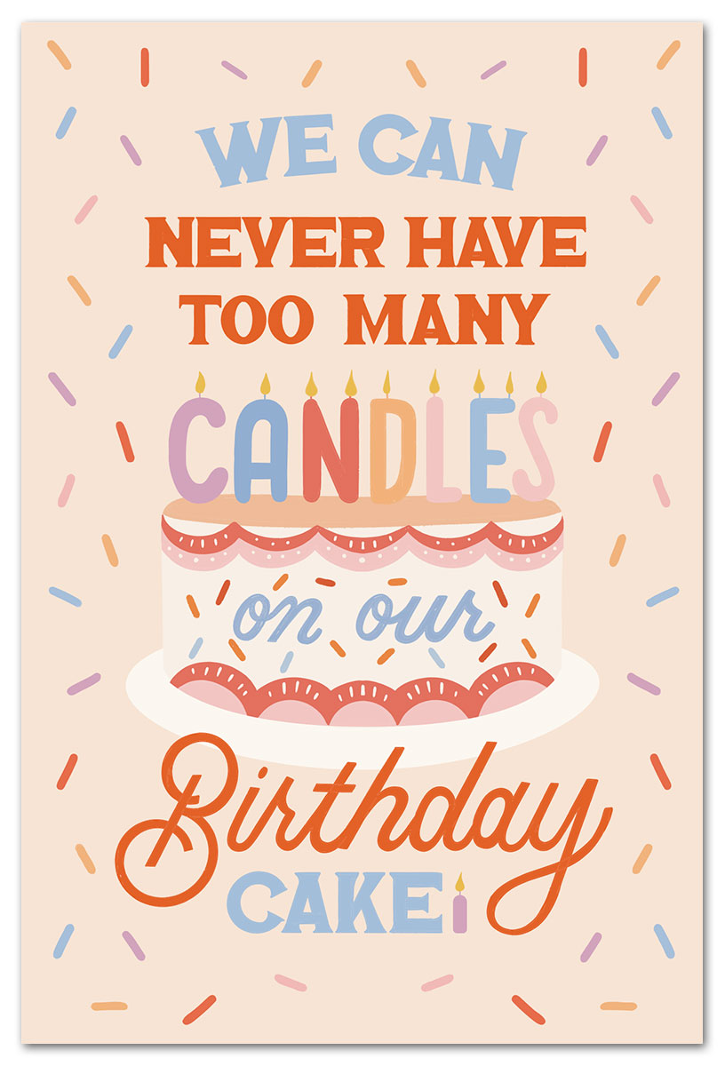 too many candles card