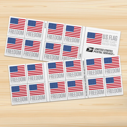 Book of 20 U.S. Freedom Flag 2023 Forever Stamps - Cardthartic